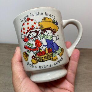 1980s Strawberry Shortcake Mug - Love is the Treat Thats Extra Sweet